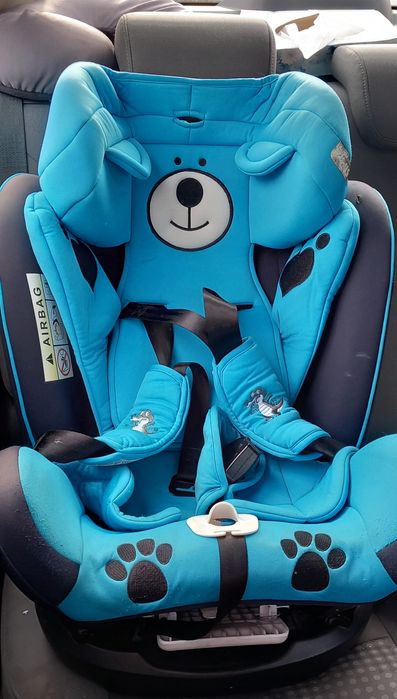 Scaun auto Urs blue, varsta 0-10 ani, reglabil cu isofix