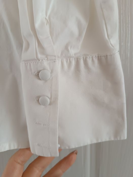 Бяла официална риза Benetton+дънкова туника+рипсена рокля на H&M