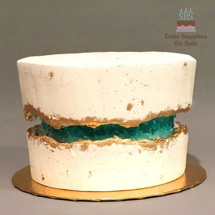 5 Броя Подложки за Торта, Височина 6 мм, Златиста, 3 Размера