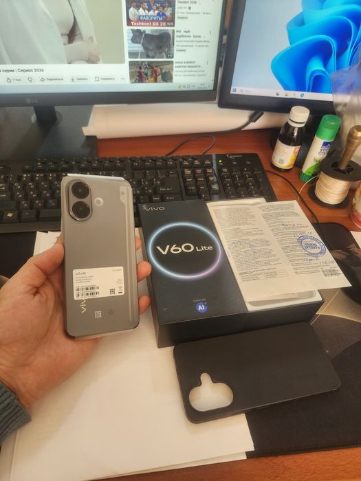 Vivo V60lite 8+8/256gb(2025) 1oylik iwlawi zur aybi yuq tozza telefon