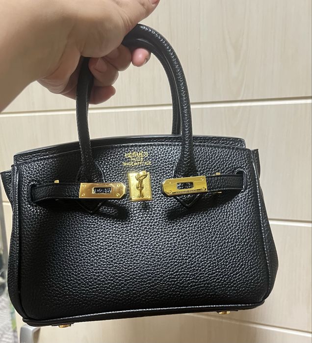 Натуральная кожа Сумка в стиле Birkin (20 см)
