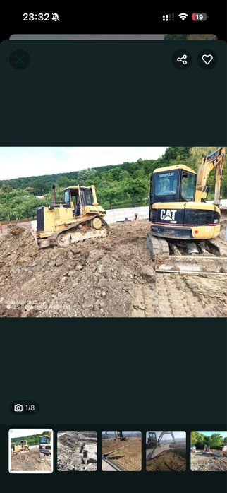 Inchiriez execut lucrari cu miniexcavator 5t, buldozer 20t