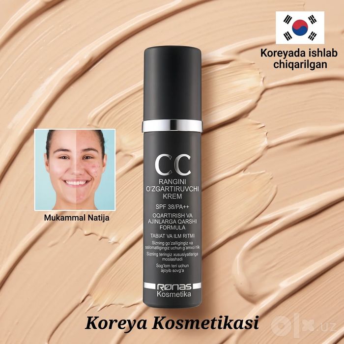 CC krem - yuz uchun oqartiruvchi krem