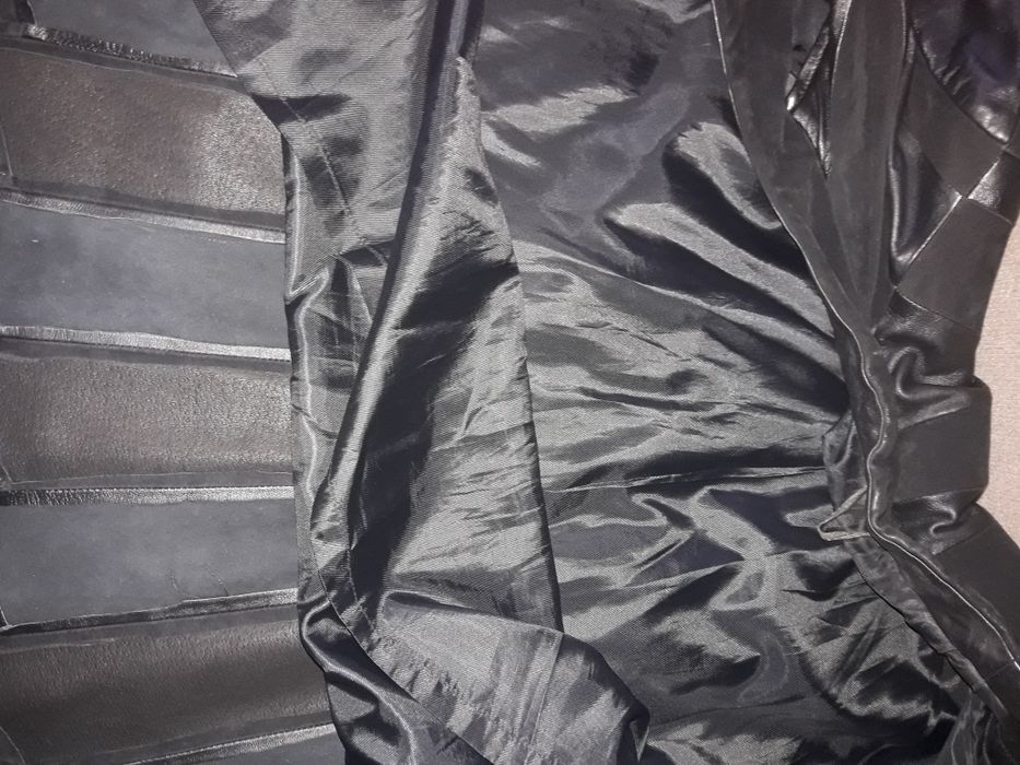 Плащ трапеции кожаный