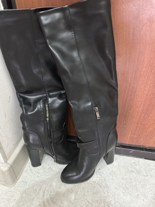 Осенние сапоги, кожанные натурал