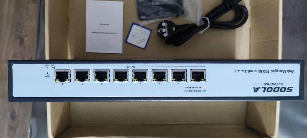 Switch de rețea Sodola 8 port 10G cu gestionare web