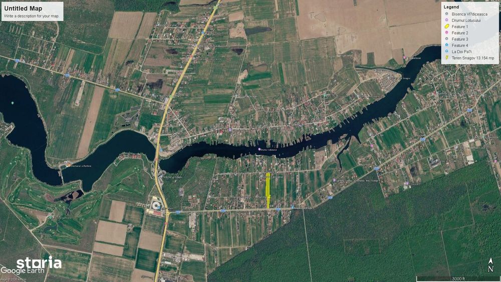 Teren de vânzare – 13.154 mp | Snagov, Ilfov | Dublă deschidere