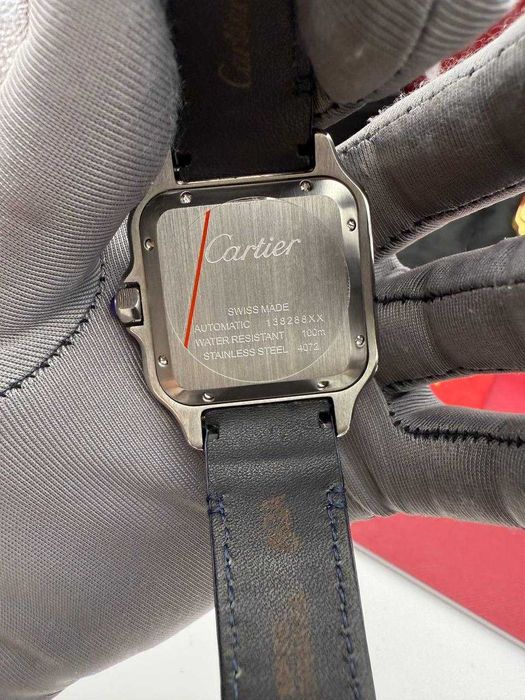 Cartier santos 100XL сребристо-синьо