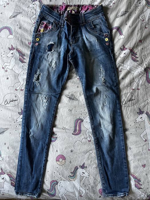 Дамски сини дънки