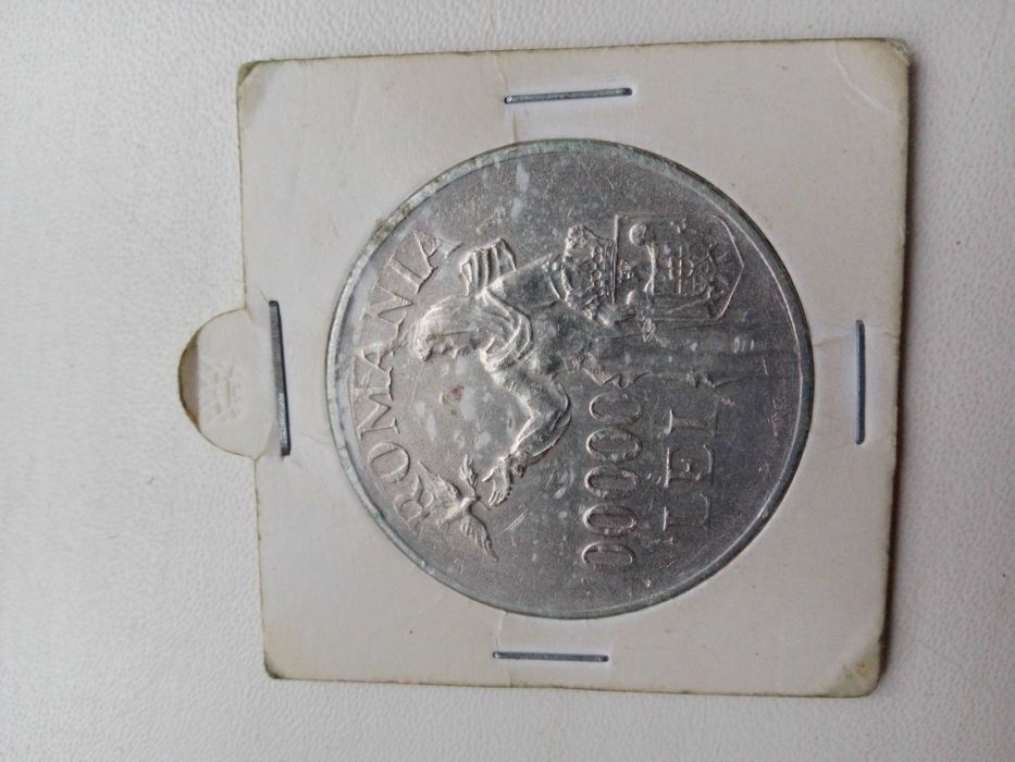 Сребърна монета Румъния 100 000 lei 1946