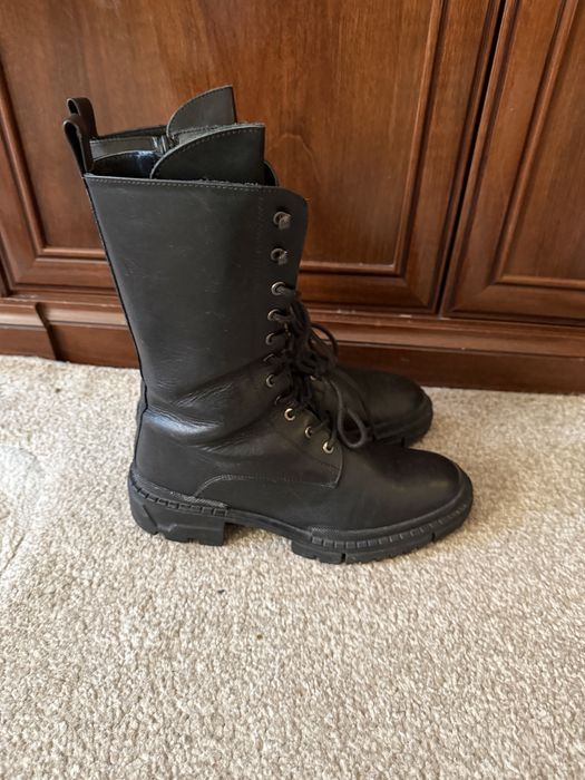Ботинки кожаные женские (берцы) 38 размер