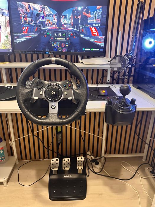 Kit Volan Gaming Logitech G920 + Schimbător + Pedale pentrh PC si Xbox