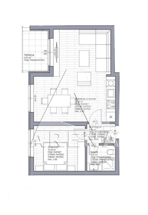 Продава се Двустаен апартамент в Пловдив, Прослав - 66 кв.м за 1013 €/кв.м - Снимка #8