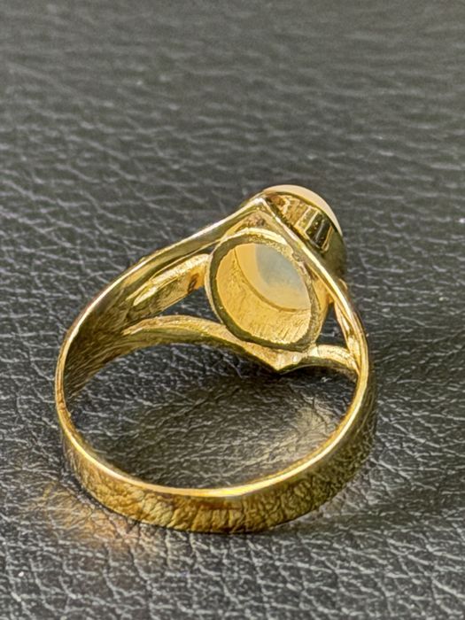 Златен пръстен Ахат чисто нов Gold 14K 585 prasten zlaten