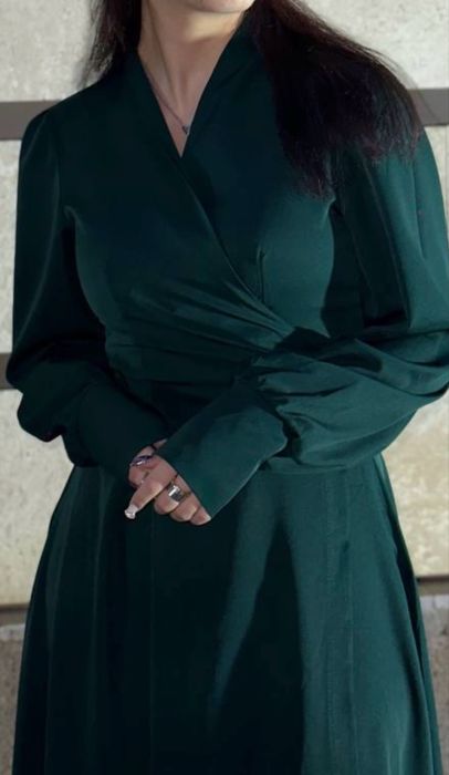 Платье, длинное на запах