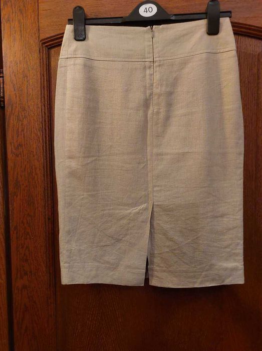 fuste 38-40 primavara: plisata lucioasa/stofa croitor/in natur/model