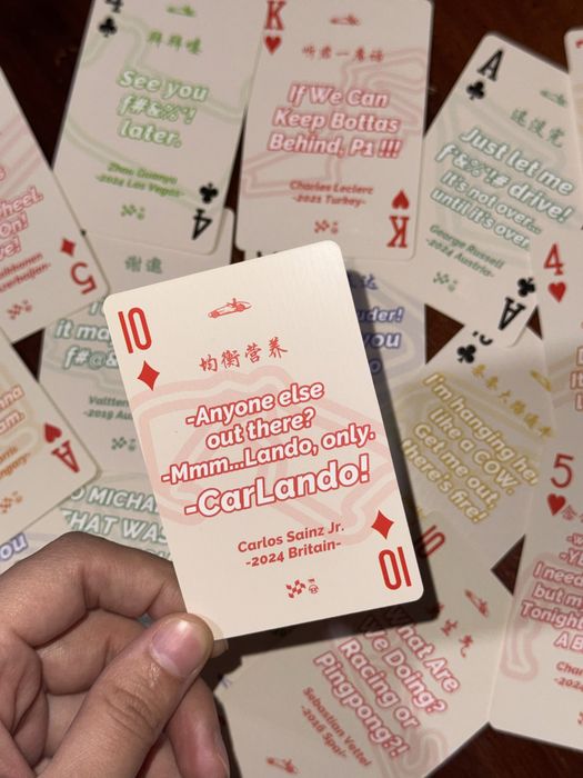 Игровые карты в тематике Формула1