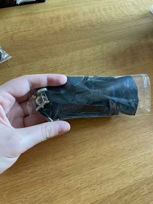 Set bărbătesc negru — papion, butoni și batistă