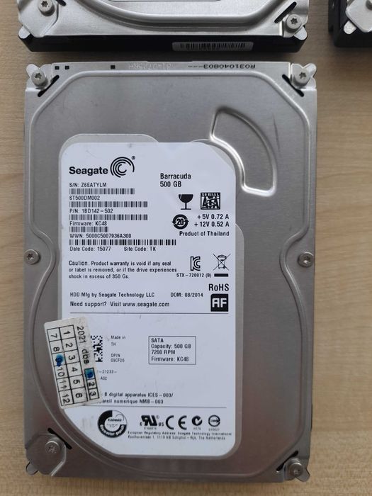 HDD Seagate Barracuda 500GB, 7200rpm, 16MB cache, SATA III, - 3,5 inch  PC DVR   40 lei