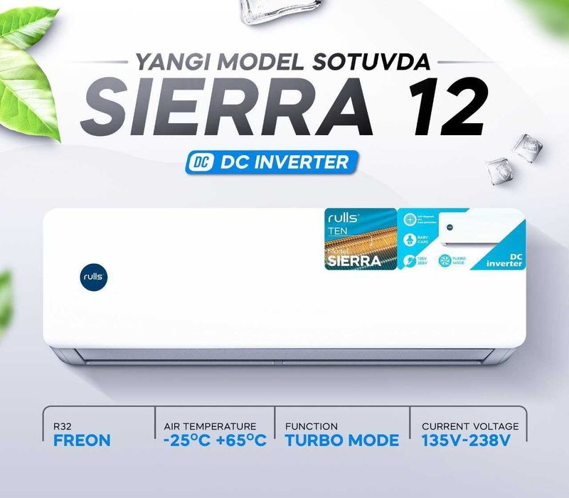Кондиционер RULLS (MIDEA) Инвертер Тошиба компрессор есть оптом