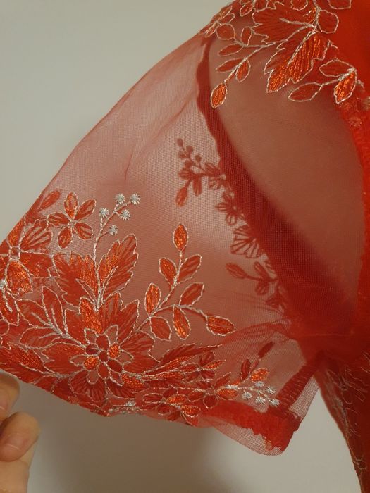 Rochie rosie eleganta