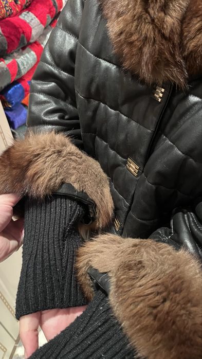 Зимняя Кожаная куртка