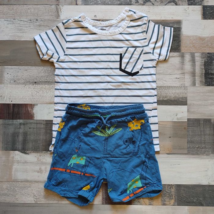 Лот летни дрехи за момче тениски къси гащи 86-92
