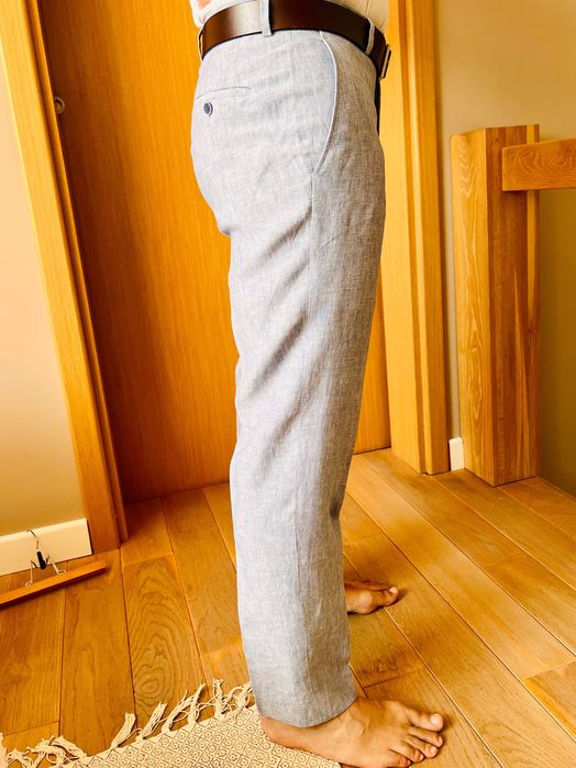 Мъжки син ленен панталон от Мейсис Ню Йорк