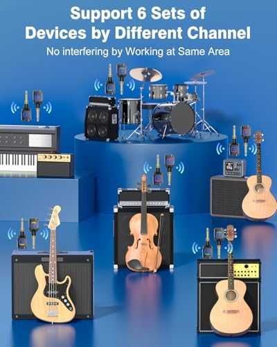 Нов Безжичен предавател и приемник за китара бас 5.8G 24bit с кутия