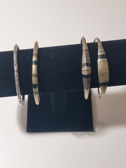 Set Brățară tuareg sahariană / argint etnic / lucrată manual