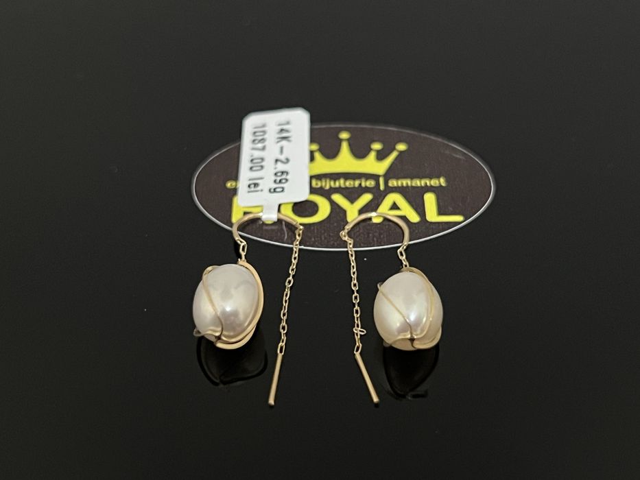 Bijuteria Royal CB : Cercei dama aur nou 14k 2,69gr