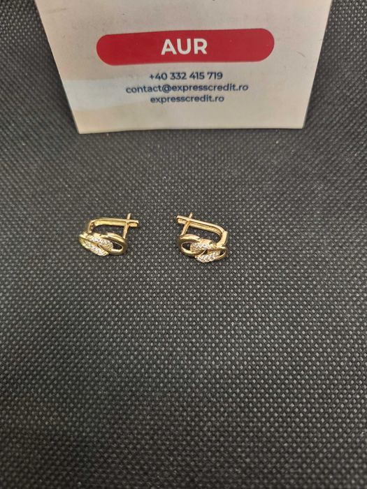 Cercei aur 14K 3.14g (50064 Ag11 Piata Nicolina) Garantie 2 ani!