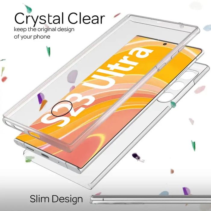 Samsung S22/S23/S24/S25 PLUS ULTRA Husa 360 Fata Spate PC Silicon Marg