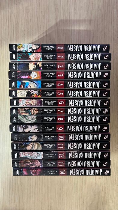 Vând cărți manga Jujutsu Kaisen (vol. 0–14) – stare foarte bună