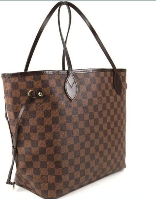 Geanta piele naturala LV Neverfull,portofel simplu atasat,certificat