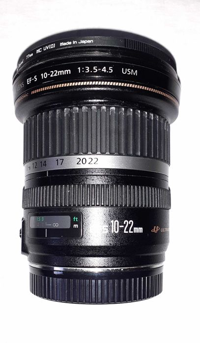 Canon EF-S 10-22 MM cu accesorii ca nou!