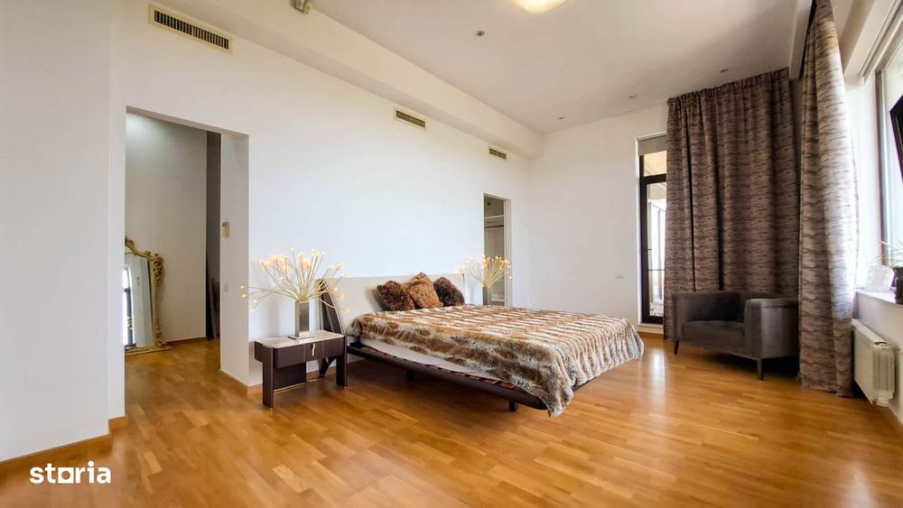 Penthouse Lux 4 camere de inchiriat Baneasa | Lift privat | Terasa 360