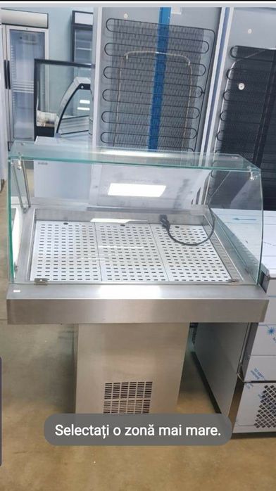 VITRINA PESTE cu Geam / Vitrina PESTE Inox / Masa PESTE Inox /