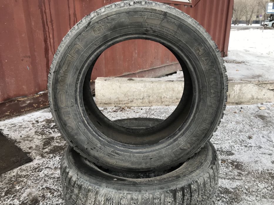 Продам 2 баллона 255/55/17 зима. Покрышки без шнурков латок и грыж