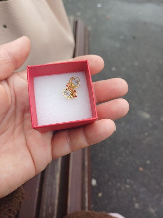 Cercei de aur galben de 14 k