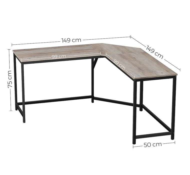 Birou de colt, in L - 149 x 149 x 75 cm