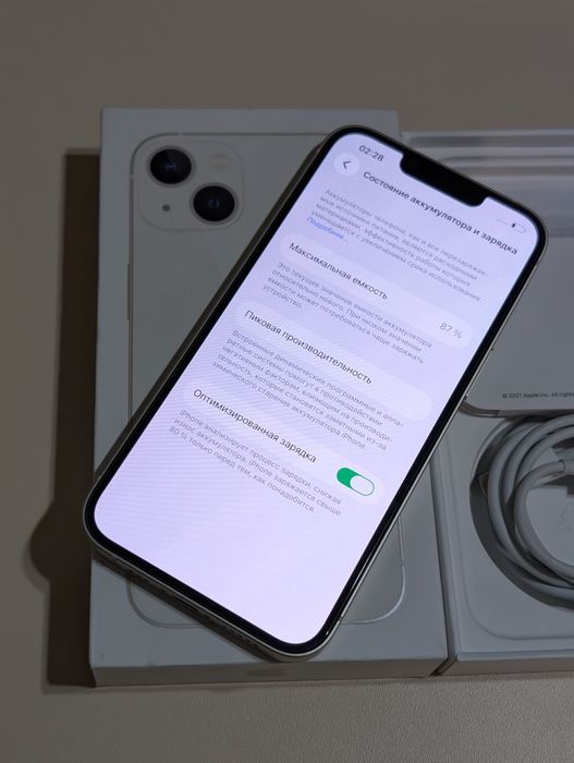 iPhone 13 128 gb ёмкость 87 идеальное