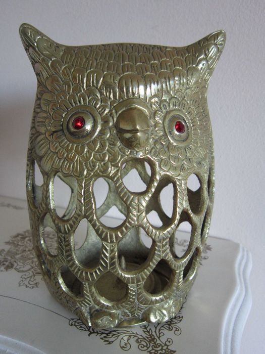 cadou rar  bronz masiv  Feng Shui Bufnita Franta 1960