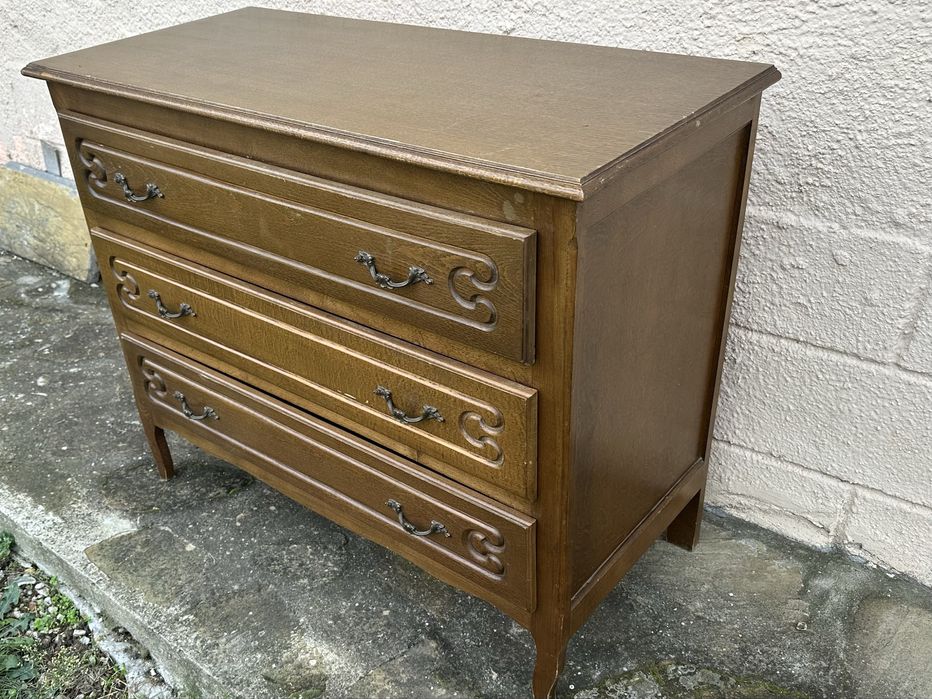 Винтидж скрин от дъб – френски стил Луи XV