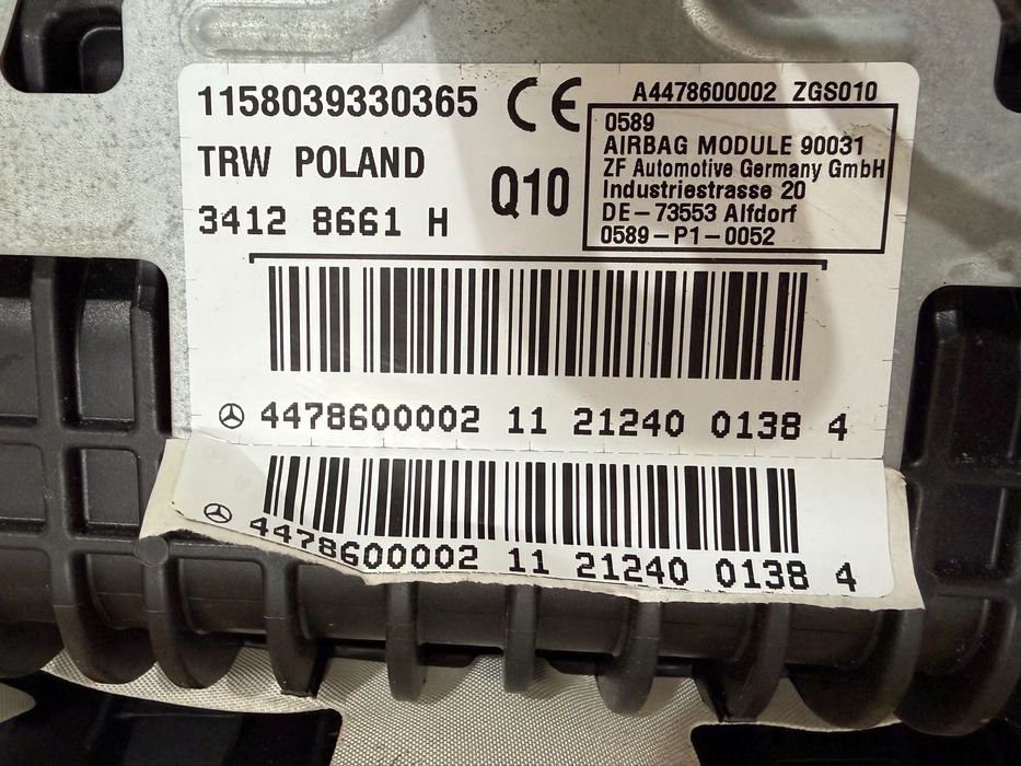 Airbag sofer / Airbag pasager Mercedes Vito W447