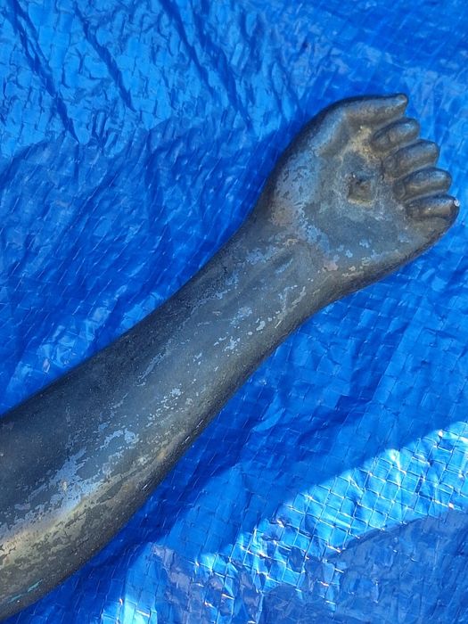 Огромно старинно бронзово разпятие 72/50см