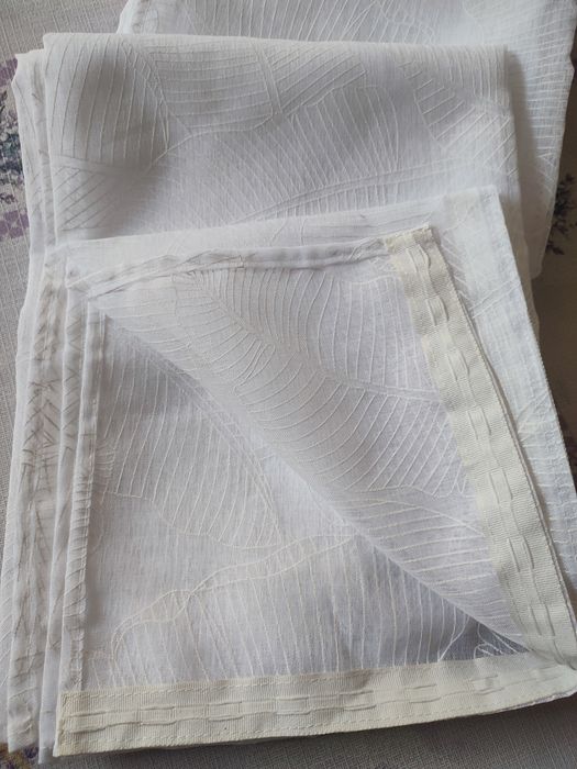 Завеси бели прозрачни 98х140см .2 броя