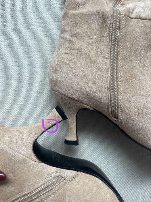 Ботуши велур в бежаво