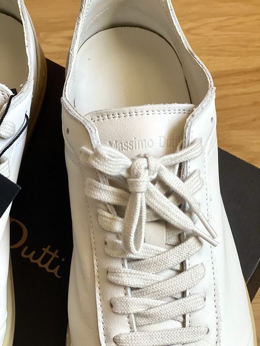 Massimo Dutti adidasi barbati noi piele alb