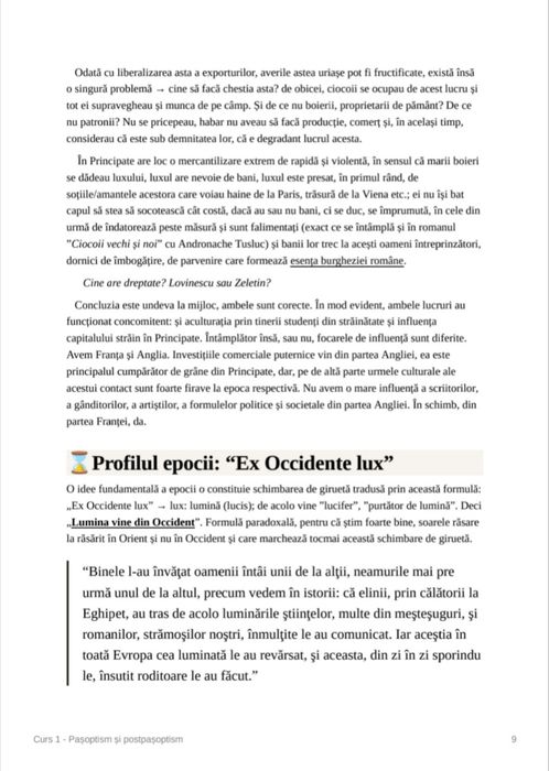 Notițe Cursuri Litere (Literatură Pașoptistă)